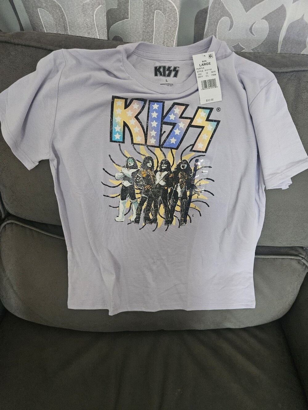 NWT Purple Kiss band tee, Youth Size L
